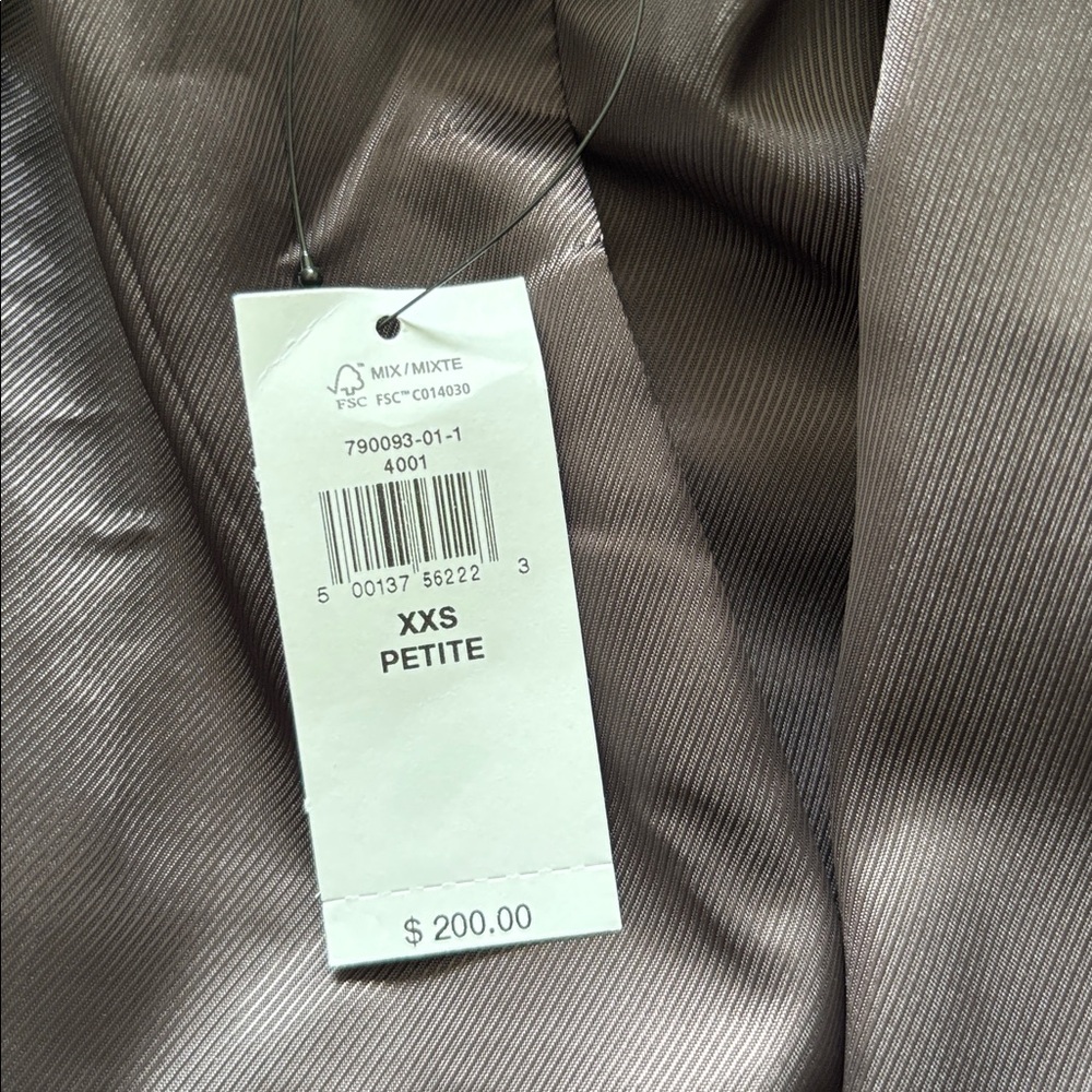 BNWT Banana Republic XXSP Dark Brown Maroon chocolate vegan Leather Jacket - Picture 10 of 10